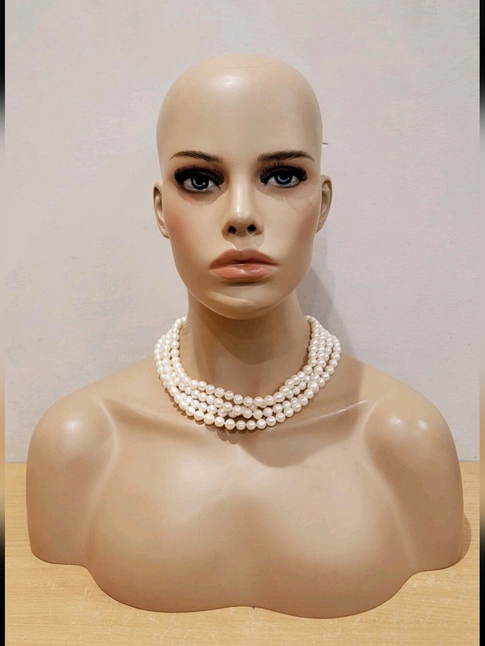Freshwater Pearl Collar Necklace Yellow Gold 4 Strand 20''